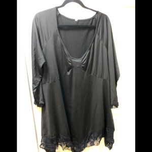 Black lace trimmed top